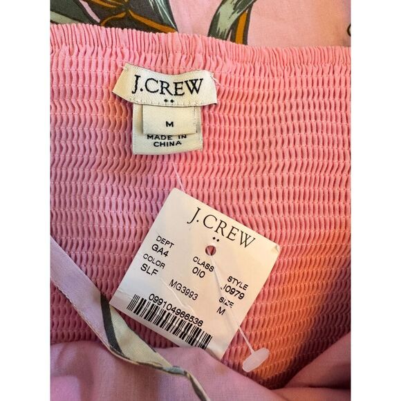 J Crew Printed poplin Cami Tropical Mini Dress Size Medium NWT - Picture 6 of 6